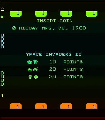 Space Invaders II (Midway, cocktail)-MAME 2003